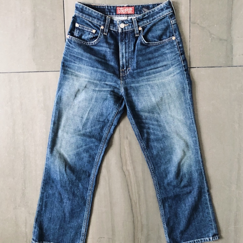 Lucky Pins High Rise Cropped Wide Leg Jean Size 26